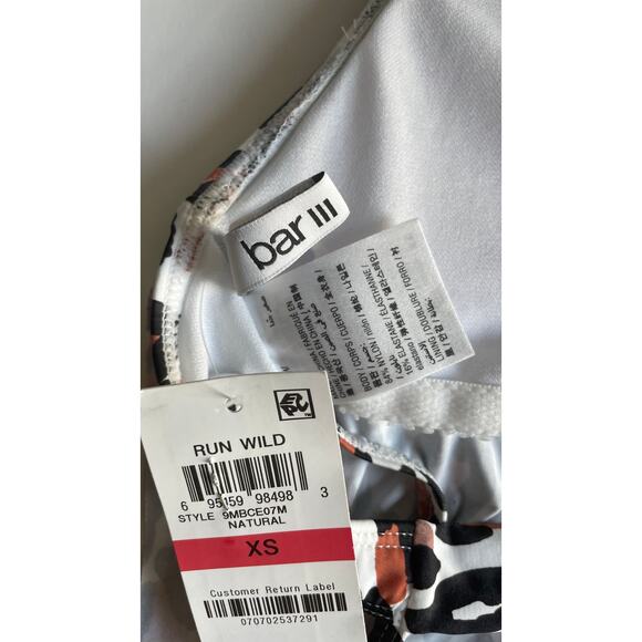 Bar III Run Wild Plunging One-Piece Swimsuit XS - Picture 5 of 5